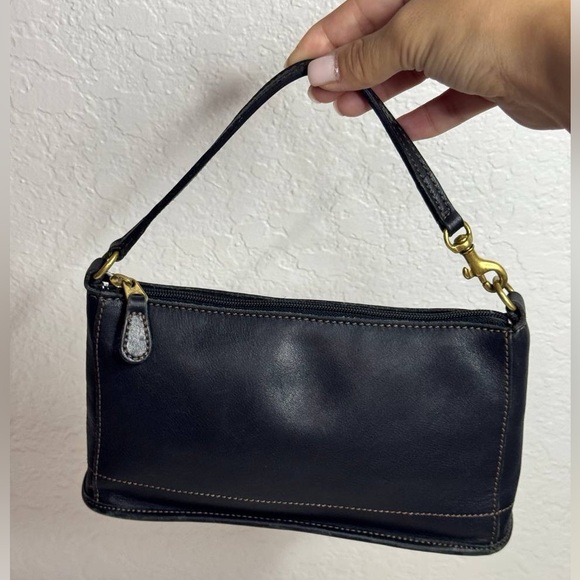 Old Coach 9311 Rare Made In USA Hand Bag Pouch Black Vintage - Picture 2 of 12